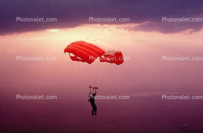 sunset, Ram Air Parachute, canopy