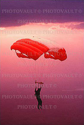 sunset, Ram Air Parachute, canopy