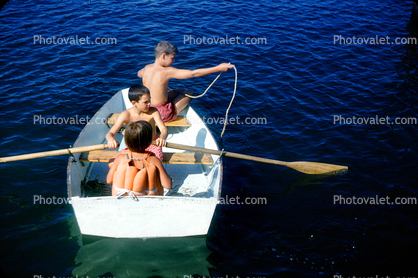 Rowboat, Kids, Oars, rowboat, lifevest, lifepreservers, Life Preserver, vest, Lifejacket, floatation device, Cape Cod Massachusetts