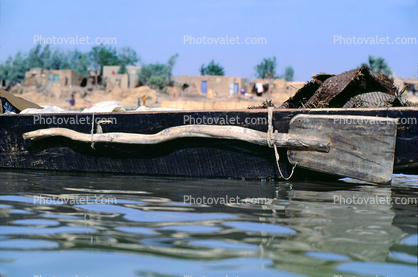 rowboat, Oar, wood, wooden, Mopti Mali
