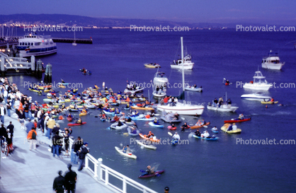 McCovey Cove, Giants Stadium, waiting for home run balls into the water, splash balls