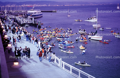 McCovey Cove, Giants Stadium, waiting for home run balls into the water, splash balls