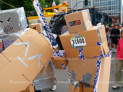 Robots, Cardboard Boxes, Bay to Breakers Race, Howard Street, SOMA, 2005