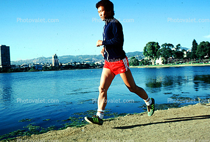 Asian Male Runner, Lake Merritt