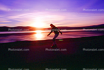 Woman Skater in the Sunset, Tiburon Linear Park