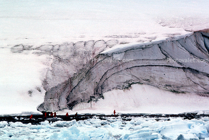 Giant Glacier and Icebergs in Antarctica