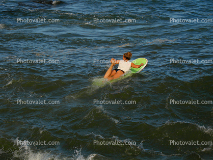 Woman Surfer, Surfer, Surfboard