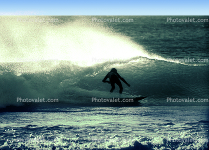 Hollywood-by-the-Sea, Ventura County, California, Surfer, Wetsuit, Surfboard