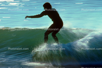 Topanga Beach, Wetsuit, Surfer, 1970s