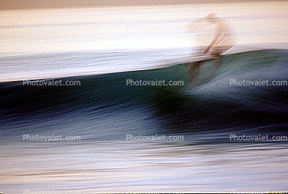 Ghost Surfer, right break, Topanga Beach, 1970s
