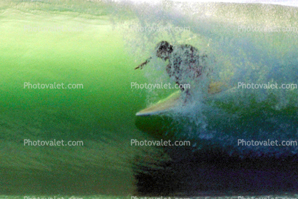 In-the-tube, Topanga Beach, Surfer, Surfboard