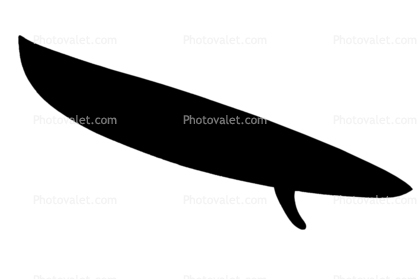 Surfboard silhouette, logo, shape