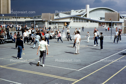 Volleyball court, High School boys, 1960s