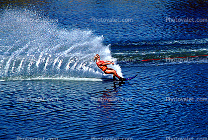 Water Skiing Woman, Sacramento River, California