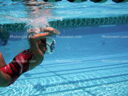 Girl, Underwater, Pool, Ripples, Water, Liquid, Wet, Wavelets