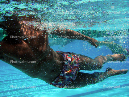 Boy, Underwater, Pool, Ripples, Water, Liquid, Wet, bubbles, legs, arm, chest, Wavelets