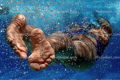 Boy, Underwater, Pool, Ripples, Water, Liquid, Wet, bubbles, barefoot, bare feet, foot, Wavelets
