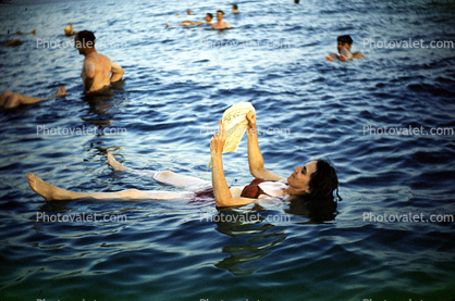 Floating Lady, Dead Sea, 1950s, Endorheic Lake