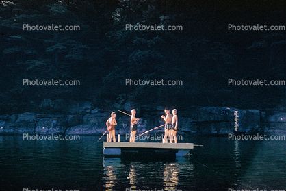 Boys on a Raft, cottagecore, Ohio, 1958, 1950s