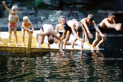 Boys on a Raft, Ohio, 1958, 1950s