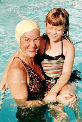 Swimcap, Summertime, Redhead, Bathingcap, Summer, 1958, 1950s