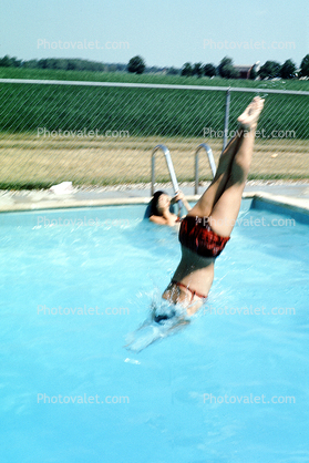 Swimming Pool, Dive, Diving, Summery, Summer, 1960s