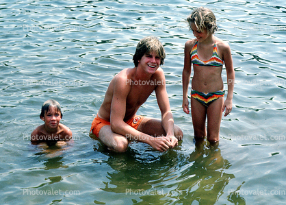 Brother, Sister, Lake, Summer, 1978, 1970s