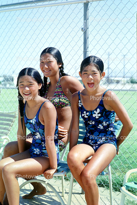 Girls, Swimming Pool, 1970s