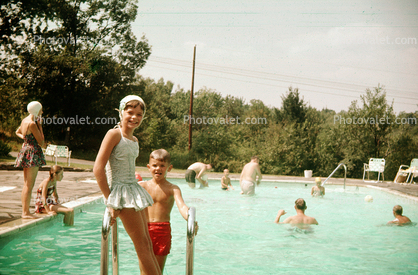 Sister and Brother, Bathing Cap, swimsuit