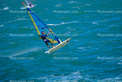 Windsurfers in the Air, water, ocean