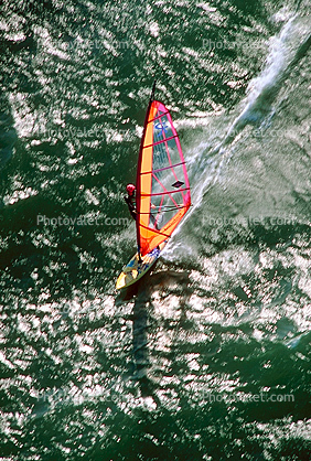 Windsurfer, water, wave, San Francisco Bay, California
