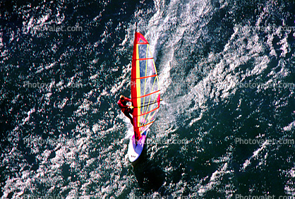 Windsurfer, water, wave, San Francisco Bay, California
