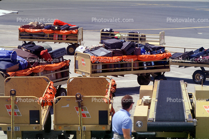San Francisco International Airport (SFO), ground personal, carts, belt loader