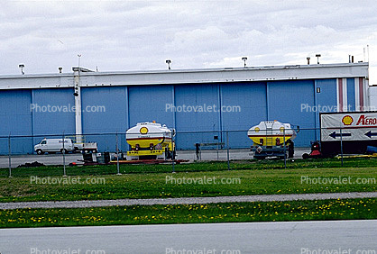 Hangar, Refueling Trucks, Shell Oil Company
