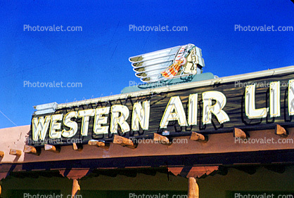 Western Airlines WAL, Chief Logo,1952, 1950s