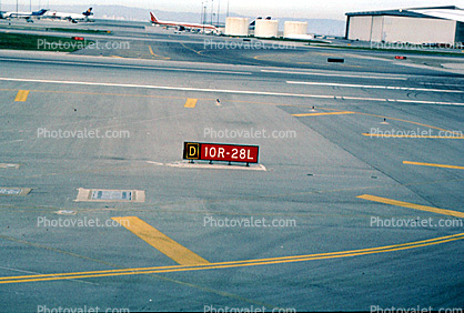 Runway Markers, Signage, Hangars, (SFO)