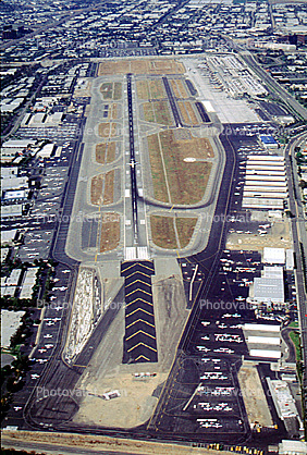 Runway, apron, terminals, hangars