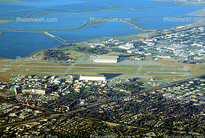 Dirigible Airship Hangars, Runway, Moffett Field