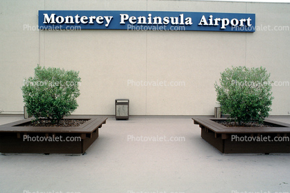 Monterey Peninsula Airport Signage, Sign, Bush
