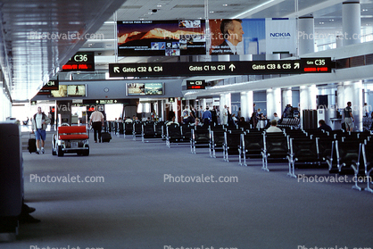 Chairs, Seats, Gates, Terminal C, inside, interior, indoors, Denver International Airport