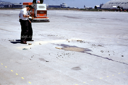 Oil Spill, Fresno Air Terminal, California, 1950s