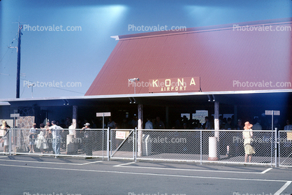 Kona Airport, Gates, Fence, March 1963, 1960s