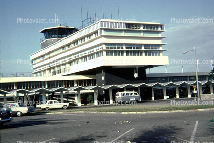 Cayman Islands, Terminal, building, vehicles, cars, May 1966, 1960s