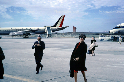Alitalia Airlines, Lisbon, Portugal, Windy, Windblown, Oct 1966, 1960s