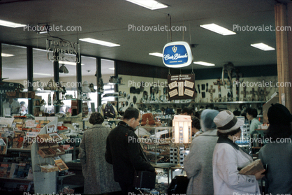 Gift Shop, Shoppers, Cart Blanch Cards, October 1963, 1960s