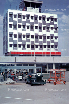 Terminal Building, tractor, Peoria Illinois, November 1961, 1960s