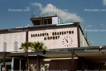 Sarasota Bradenton Airport, clock, building, 1960s