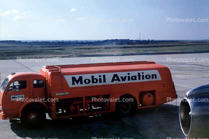 Mobile Aviation Fuel Truck, refueling, Istanbul Ataturk Airport IST, March 1961, 1960s