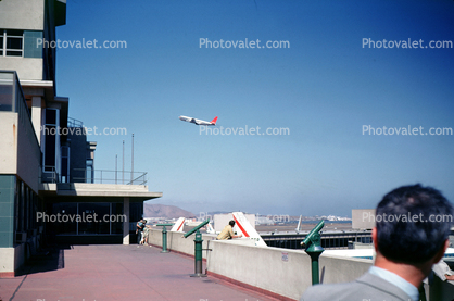 Observation Deck at SF International Airport, September 1969, 1960s