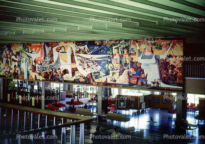 Mural inside the Gander Airport, July 1967, 1960s